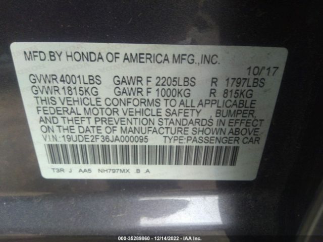 19UDE2F36JA000095 Acura ILX