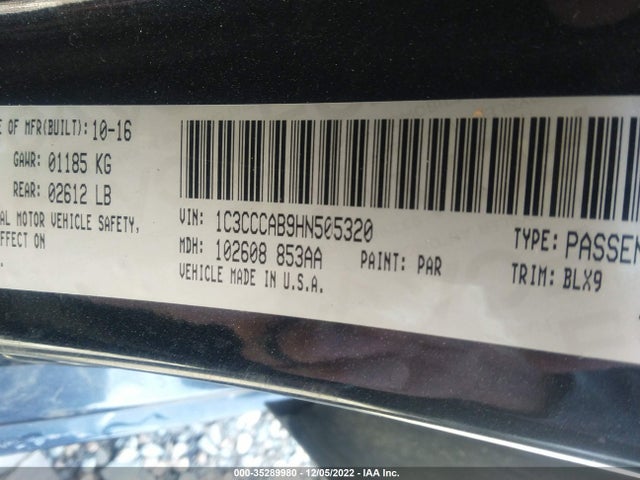 Chrysler 200 Limited Platinum 2017 1C3CCCAB9HN505320 Image 9