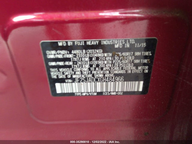 Subaru Forester 2.5i Premium 2016 JF2SJADCXGH484966 Image 14