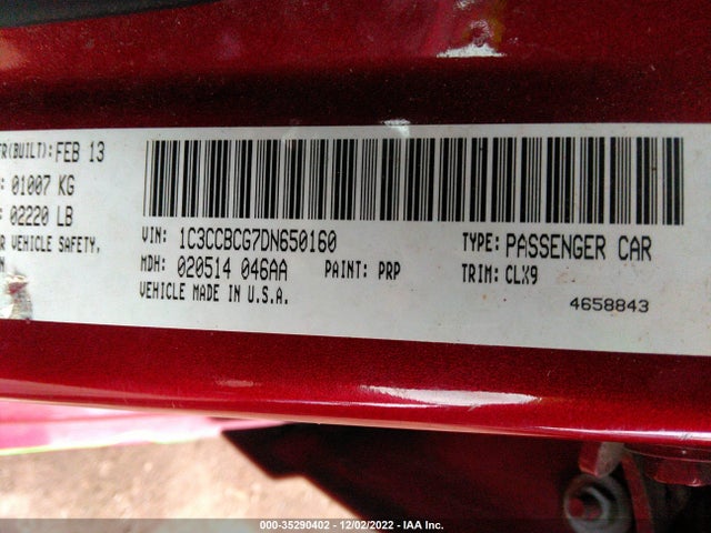 Chrysler 200 2013 1C3CCBCG7DN650160 Image 10