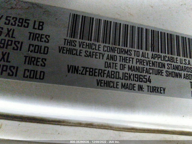 2018 Ram Promaster City, VIN: ZFBERFAB0J6K19654