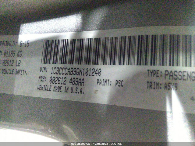 1C3CCCAB9GN101240 Chrysler 200 Limited