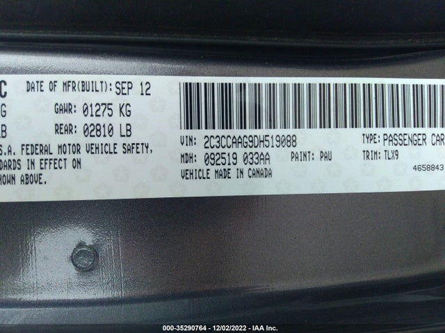 Chrysler 300 2013 2C3CCAAG9DH519088 Image 9