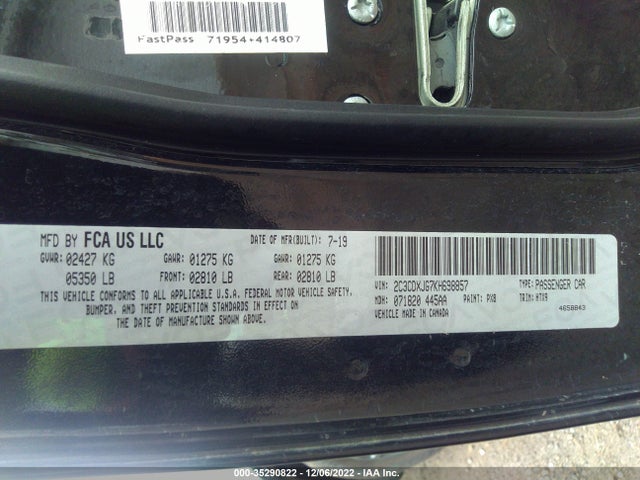 Dodge Charger Sxt 2019 2C3CDXJG7KH698857 Image 15
