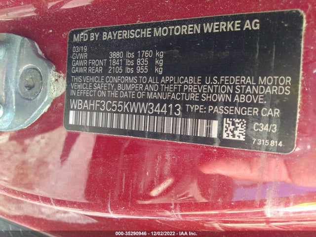 BMW Z4 Sdrive30i 2019 WBAHF3C55KWW34413 Image 9