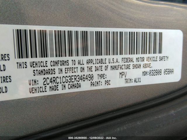 2C4RC1CG3ER346490 Chrysler Town & Country Touring-l