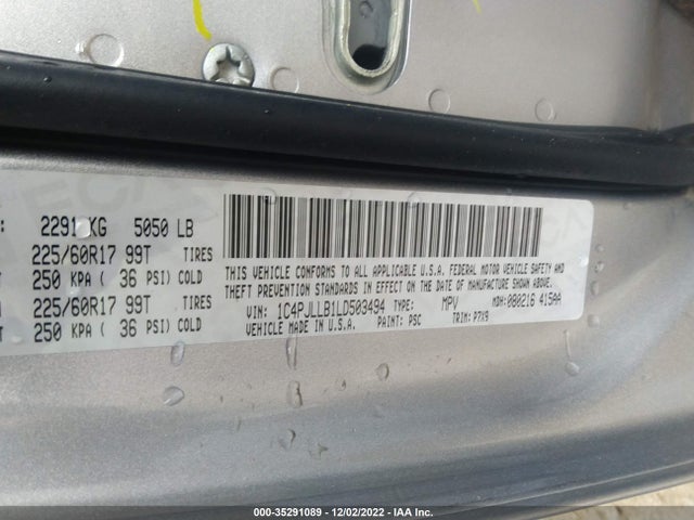 2020 Jeep Cherokee, VIN: 1C4PJLLB1LD503494