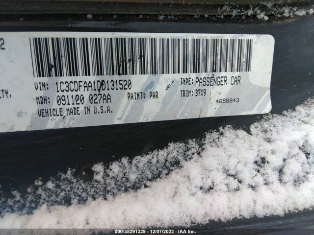 2013 DODGE DART SE VIN: 1C3CDFAA1DD131520
