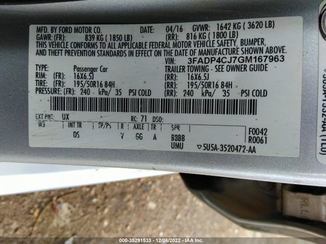 Ford Fiesta Titanium 2016 3FADP4CJ7GM167963 Image 10