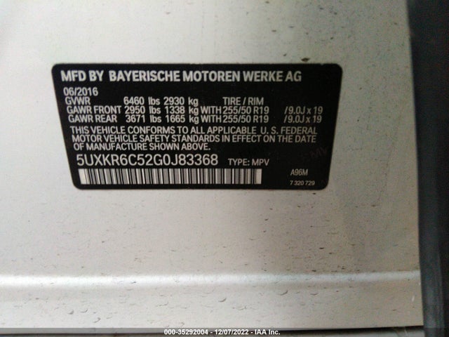 BMW X5 Xdrive50i 2016 5UXKR6C52G0J83368 Image 10