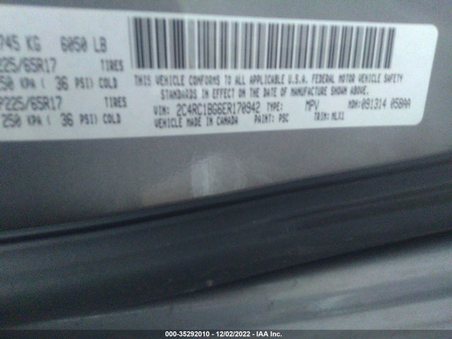 2C4RC1BG6ER170942 Chrysler Town & Country