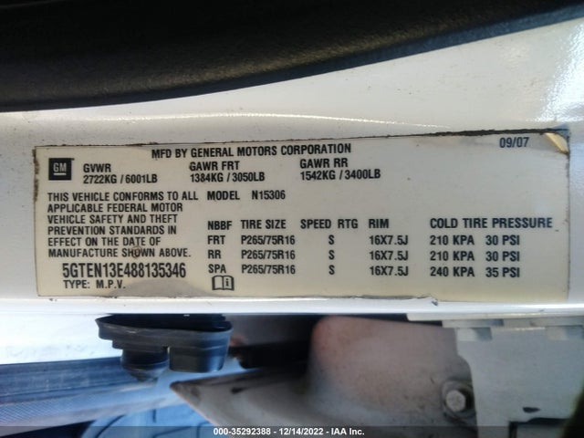 5GTEN13E488135346 Hummer H3 SUV