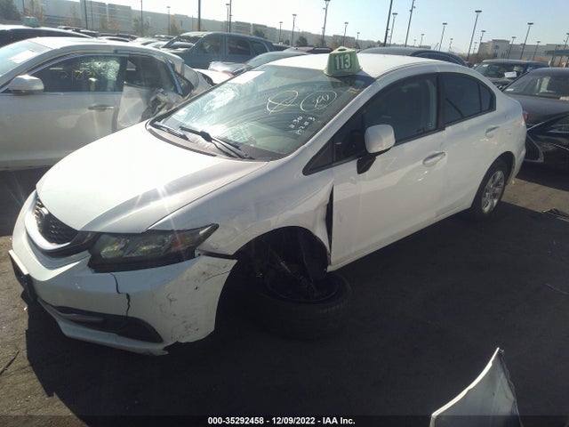 2013 HONDA CIVIC SDN LX VIN: 19XFB2F58DE250649