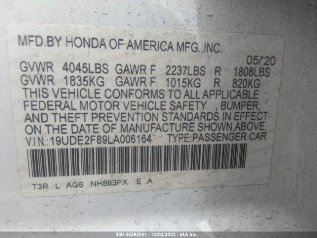 19UDE2F89LA006164 Acura Ilx Pkg
