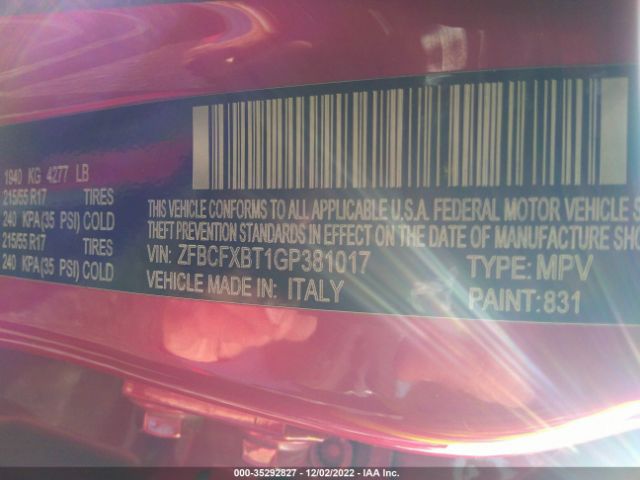 ZFBCFXBT1GP381017 Fiat 500x Easy