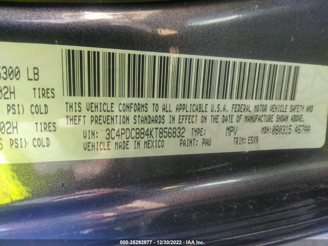 Dodge JOURNEY SE 2019 3C4PDCBB4KT856832 Image 9