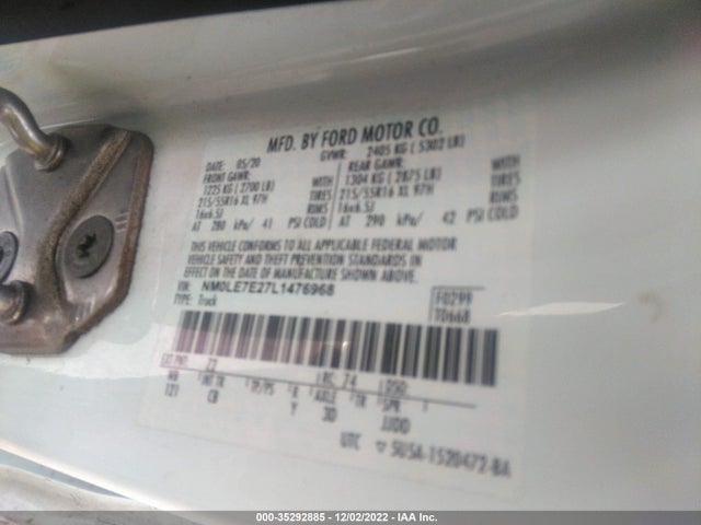 2020 Ford Transit Connect, VIN: NM0LE7E27L1476968