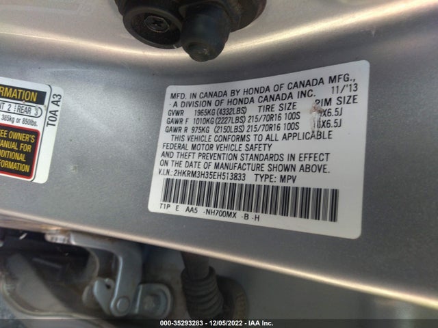 Honda CR-V LX 2014 2HKRM3H35EH513833 Image 9