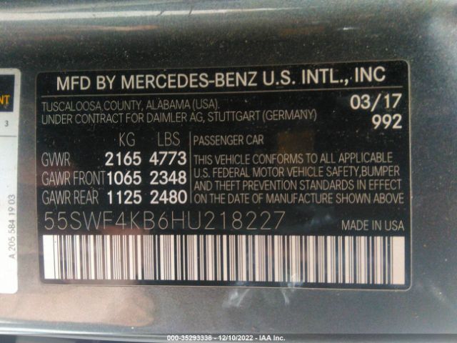 55SWF4KB6HU218227 Mercedes-Benz C 300 Sport 4matic/luxury 4matic/4matic