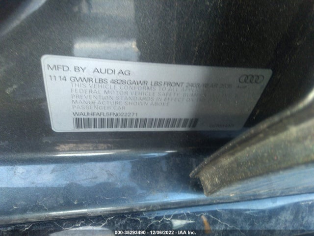 WAUHFAFL5FN022271 Audi A4 Premium Plus