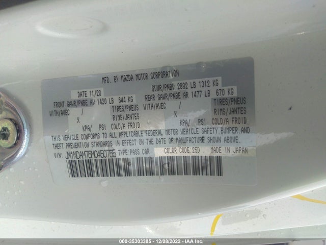 2021 Mazda MX-5 Miata, VIN: JM1NDAM76M0450765