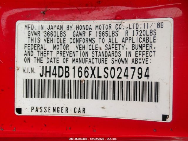 JH4DB166XLS024794 Acura Integra Gs