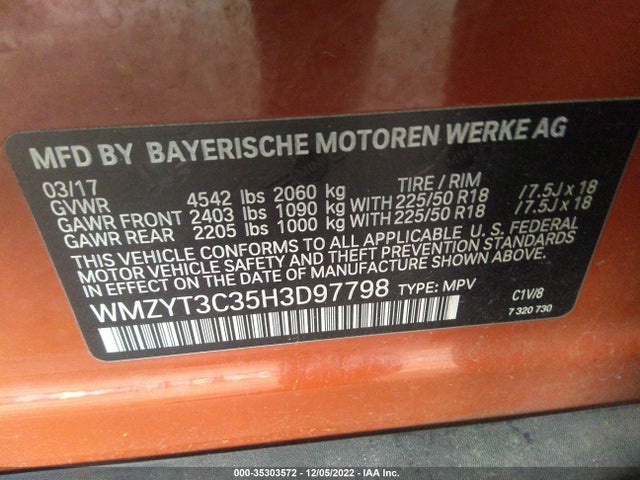 2017 Mini Countryman, VIN: WMZYT3C35H3D97798