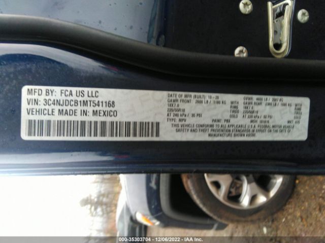 3C4NJDCB1MT541168 Jeep Compass Limited