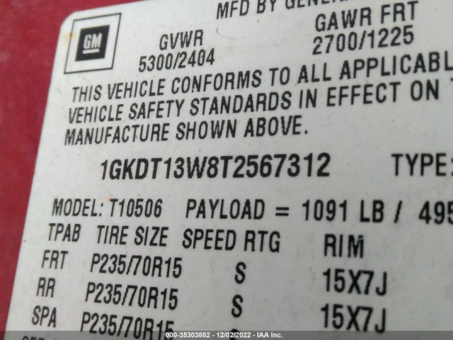 GMC Jimmy 1996 1GKDT13W8T2567312 Image 14