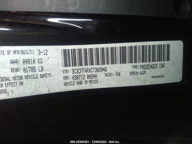 3C3CFFARXCT302046 Fiat 500 POP