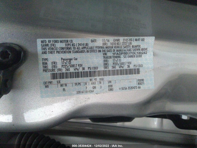 2016 Ford C-Max, VIN: 1FADP5BU7GL120242