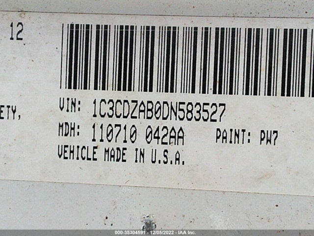 Dodge AVENGER SE 2013 1C3CDZAB0DN583527 Image 10