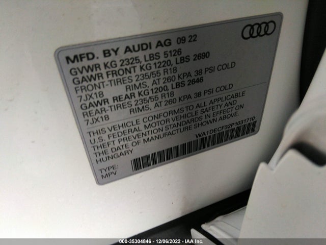 2023 Audi Q3, VIN: WA1DECF32P1031710