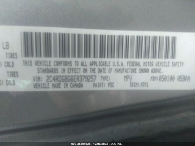 2C4RDGBG6ER379257 Dodge Grand Caravan American Value Pkg