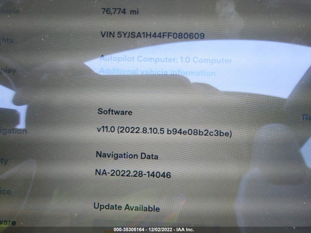 Tesla Model S 85d/p85d/90d/p90d 2015 5YJSA1H44FF080609 Image 7