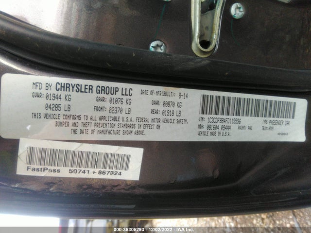 Dodge DART SXT 2015 1C3CDFBB4FD119596 Image 9