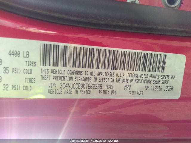 Jeep Compass Limited 2019 3C4NJCCB0KT662359 Image 9