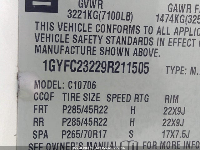 Cadillac Escalade 2009 1GYFC23229R211505 Image 10