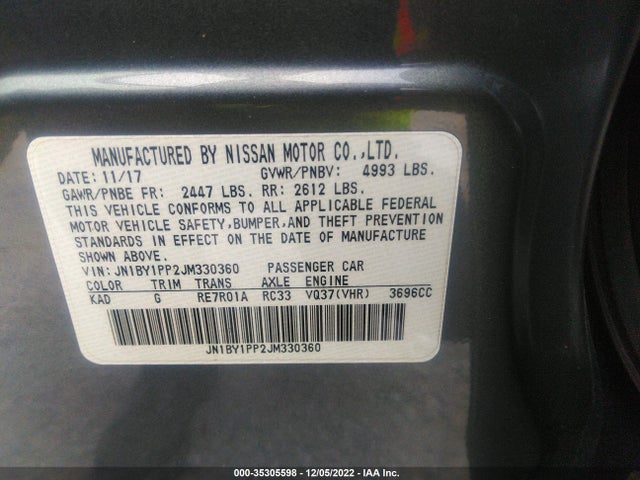 2018 Infiniti Q70, VIN: JN1BY1PP2JM330360