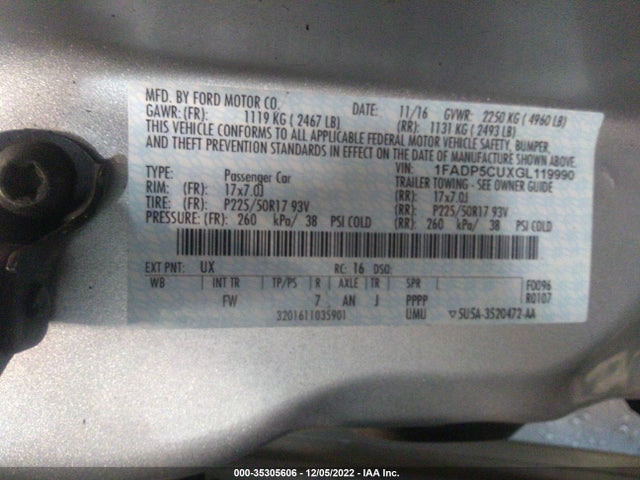 2016 Ford C-Max, VIN: 1FADP5CUXGL119990