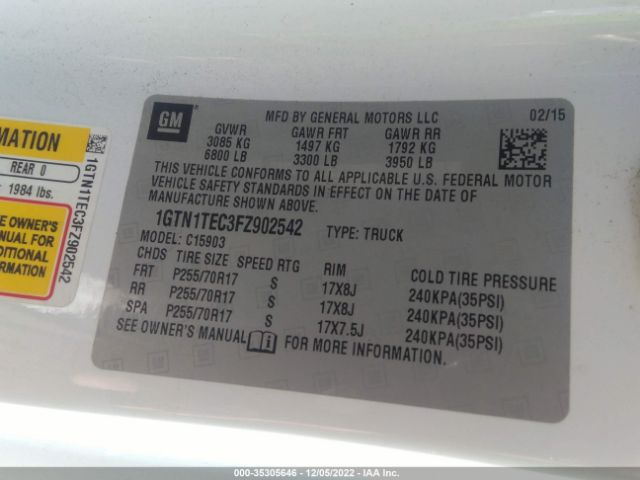 1GTN1TEC3FZ902542 GMC SIERRA 1500