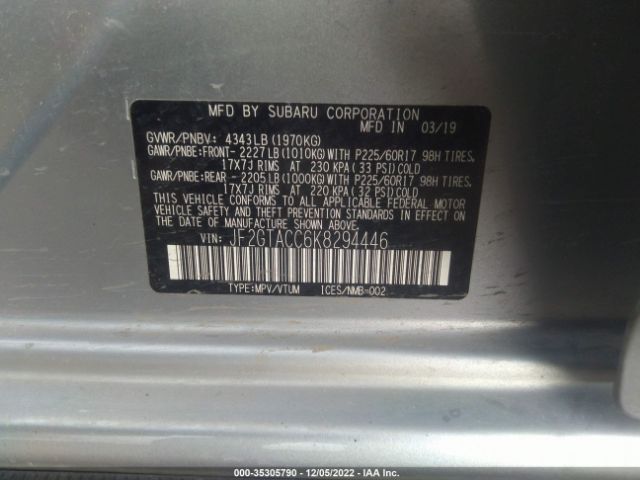 JF2GTACC6K8294446 Subaru Crosstrek Premium