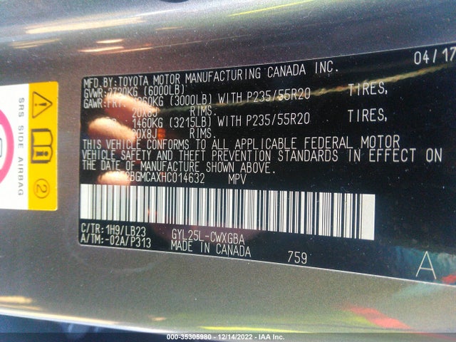 Lexus RX 2017 2T2BGMCAXHC014632 Image 11