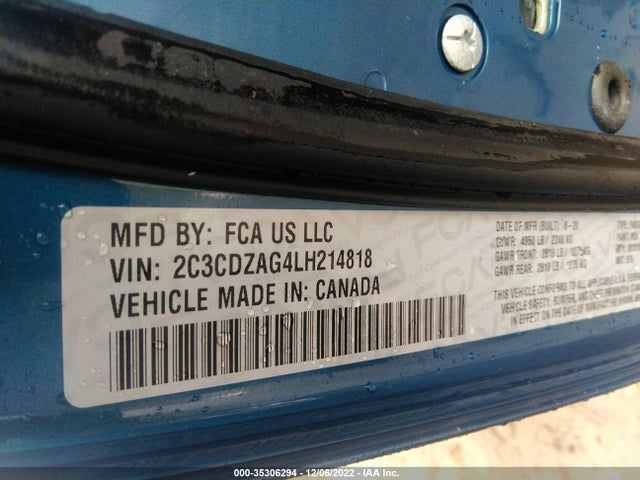 2020 Dodge Challenger, VIN: 2C3CDZAG4LH214818