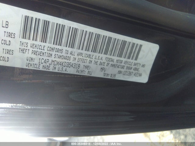 2019 JEEP CHEROKEE HIGH ALTITUDE VIN: 1C4PJMDX4KD354318