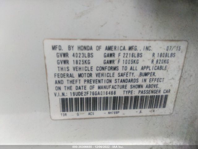 19UDE2F76GA016468 Acura Ilx W