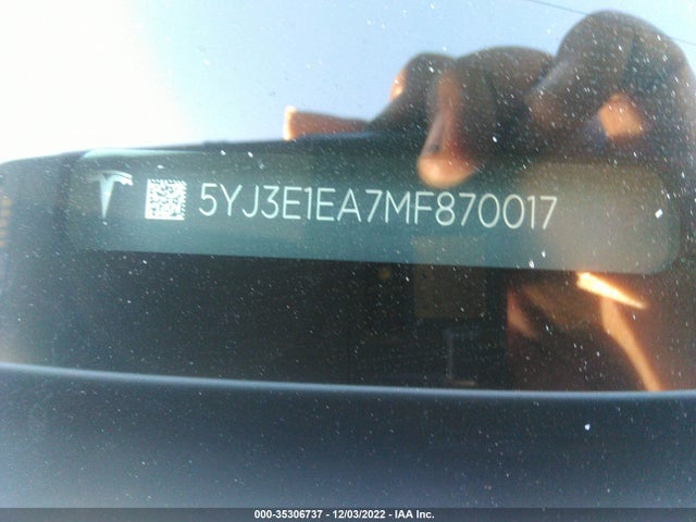 Tesla Model 3 Standard Range Plus 2021 5YJ3E1EA7MF870017 Image 10