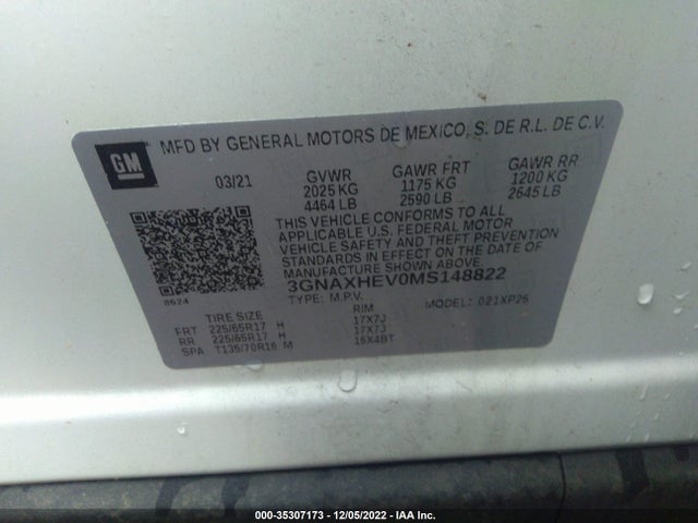 Chevrolet EQUINOX LS 2021 3GNAXHEV0MS148822 Image 9