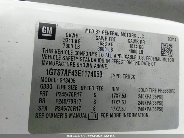 GMC SAVANA CARGO VAN 2014 1GTS7AF43E1174053 Image 9