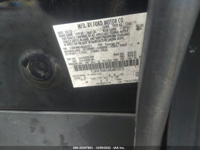 Lincoln MKS 2013 1LNHL9DK1DG605275 Image 9